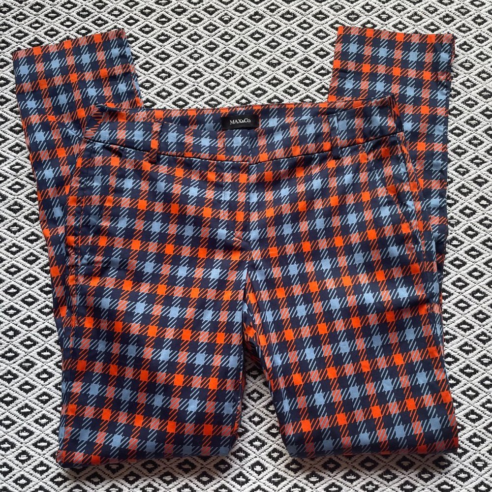 Max & Co Women's Check Cotton Pants